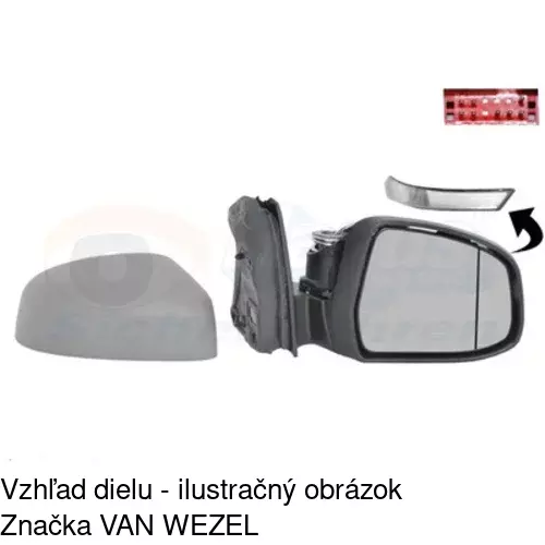 Vonkajšie zrkadlo 32C1527M /POLCAR/ - obr. 3