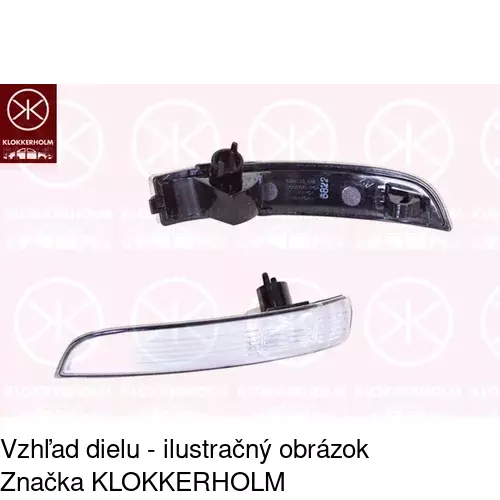 Sklo vonkajšieho zrkadla s držiakom 32X1555M /POLCAR/ - obr. 2