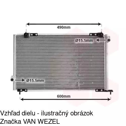 Chladiče klimatizácie 3818K8C3 /POLCAR/ - obr. 2
