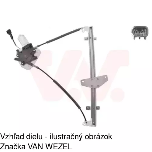 Elektrický mechanizmus okna dverí 4003PSE1E /POLCAR/ - obr. 1
