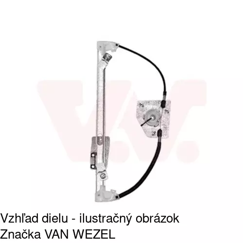 Mechanizmus sťahovania okna elektrický bez motora 4015PSG3E /POLCAR/ - obr. 1
