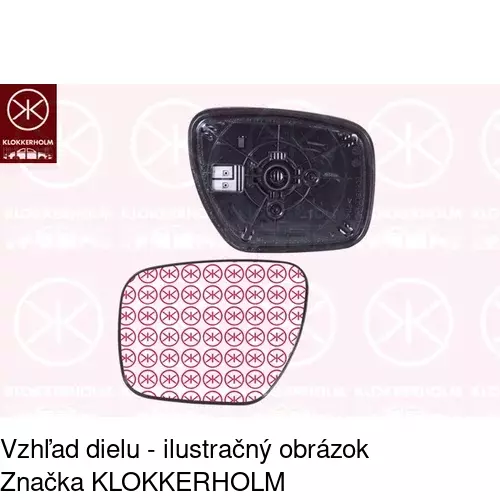 Sklo vonkajšieho zrkadla s držiakom 4581545E /POLCAR/ - obr. 1