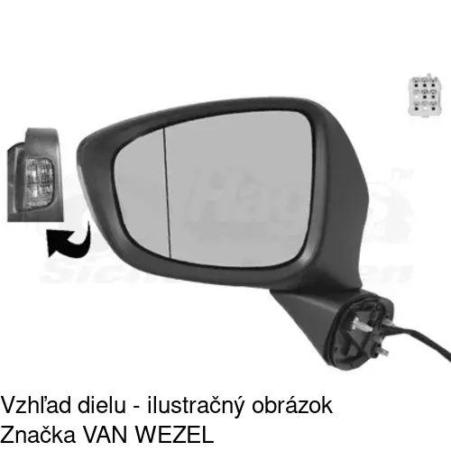 Vonkajšie zrkadlo 45X1525M /POLCAR/ - obr. 2