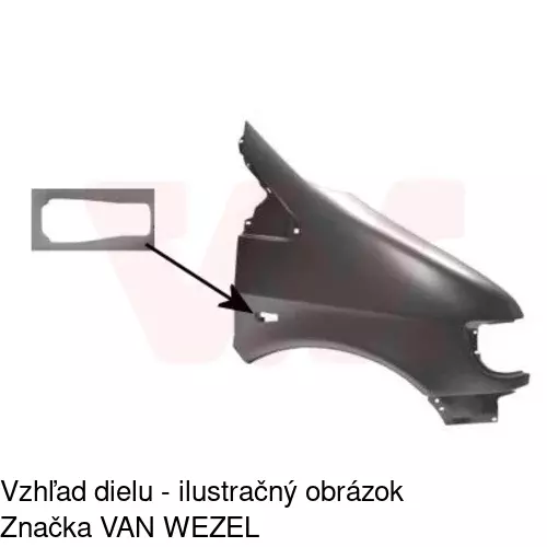 Predný blatník 501202-1 /POLCAR/ - obr. 2