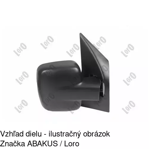 Sklo vonkajšieho zrkadla s držiakom 5012541E /POLCAR/ - obr. 1