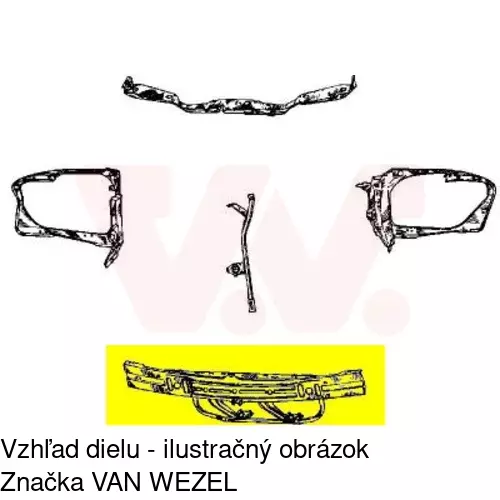 Dolný nosník predného čela 501424 /POLCAR/ - obr. 1