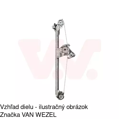 Mechanizmus sťahovania okna elektrický bez motora 5015PSG4 /POLCAR/ - obr. 5