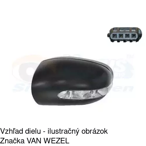 Rám vonkajšieho zrkadla 501654PM /POLCAR/ - obr. 3
