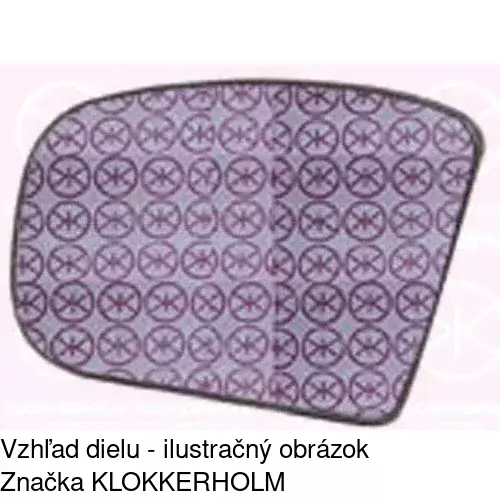 Sklo vonkajšieho zrkadla s držiakom 5025541E /POLCAR/ - obr. 2