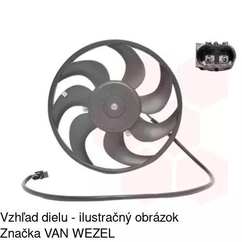 Ventilátor bez krytu / podpery 504023U1 /POLCAR/ - obr. 3