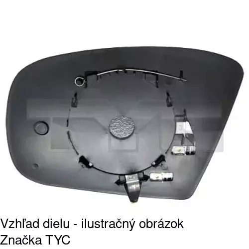 Sklo vonkajšieho zrkadla s držiakom 5044557E /POLCAR/ - obr. 1