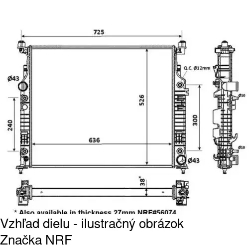 Chladiče vody 504508-1 /POLCAR/ - obr. 1