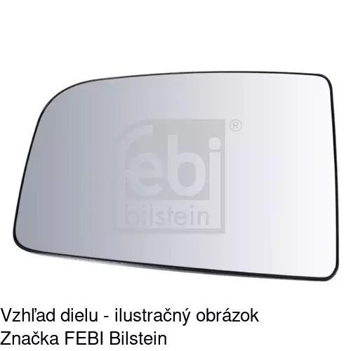 Sklo vonkajšieho zrkadla s držiakom 5065546M /POLCAR/ - obr. 3