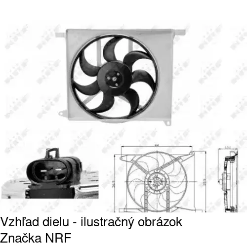 Ventilátor bez krytu / podpery 550723U2 /POLCAR/ - obr. 1