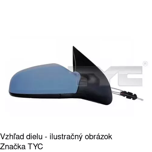 Sklo vonkajšieho zrkadla s držiakom 5509554E /POLCAR/ - obr. 2