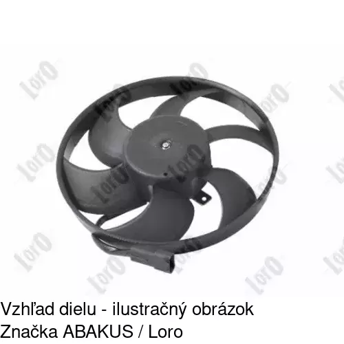 Ventilátor bez krytu / podpery 551623U3 /POLCAR/ - obr. 2