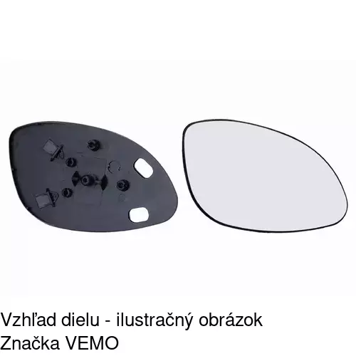 Sklo vonkajšieho zrkadla s držiakom 5516543M /POLCAR/ - obr. 3
