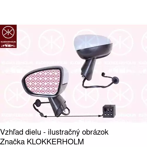 Rám vonkajšieho zrkadla 554654PM /POLCAR/ - obr. 2