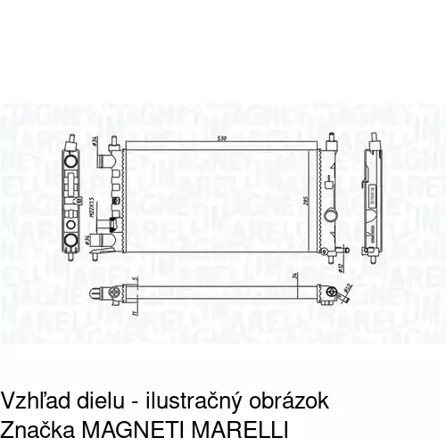 Chladiče vody 555508A2 /POLCAR/ - obr. 1