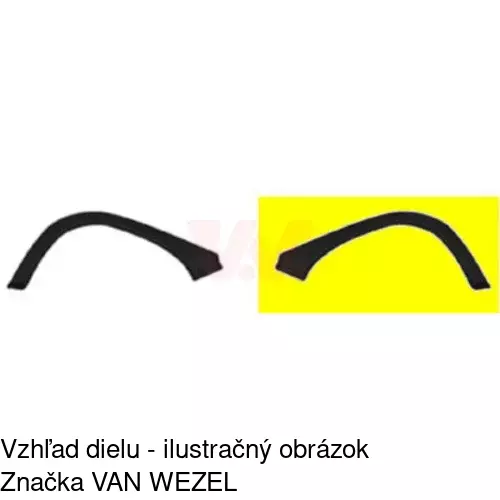 Lišta blatníka 5555825R /POLCAR/ - obr. 2