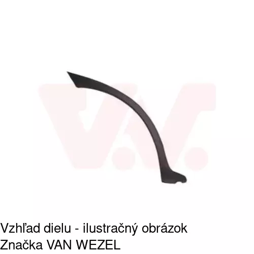 Lišta blatníka 555681-5 /POLCAR/ - obr. 2