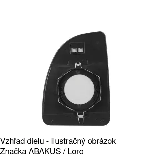 Sklo vonkajšieho zrkadla s držiakom 5702549M /POLCAR/ - obr. 2