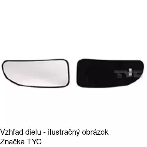 Sklo vonkajšieho zrkadla s držiakom 5702557M /POLCAR/ - obr. 2