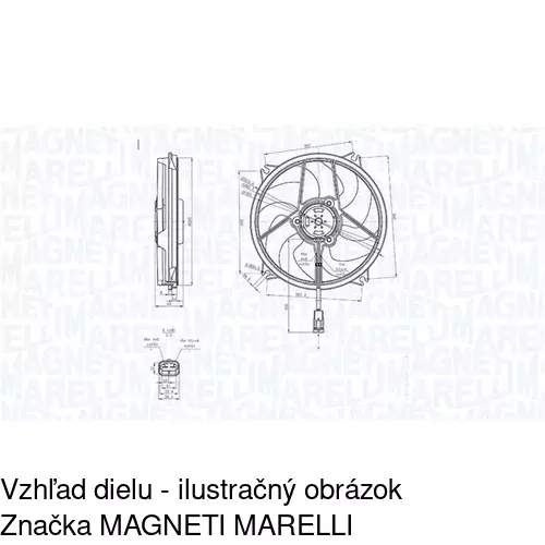 Ventilátory chladičov 571023W3 /POLCAR/ - obr. 1