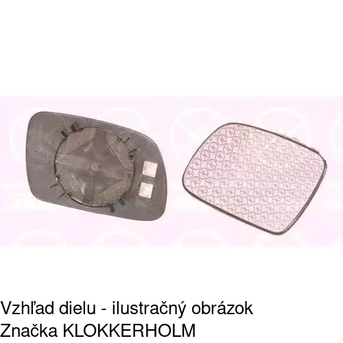 Sklo vonkajšieho zrkadla s držiakom 5710554M /POLCAR/ - obr. 2
