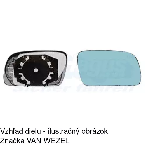 Sklo vonkajšieho zrkadla s držiakom 5748551M /POLCAR/ - obr. 5