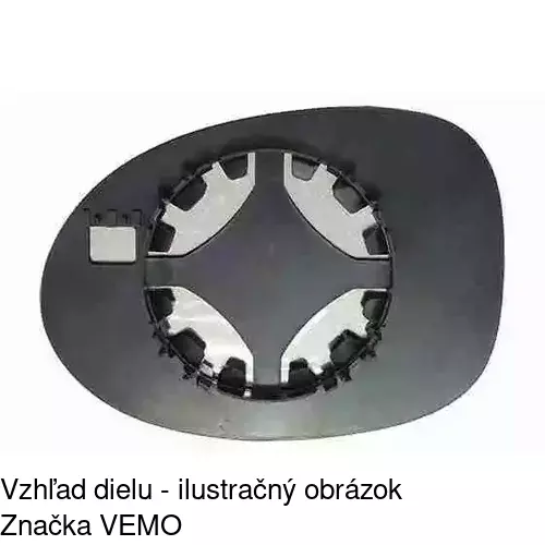 Sklo vonkajšieho zrkadla s držiakom 6004555E /POLCAR/ - obr. 2