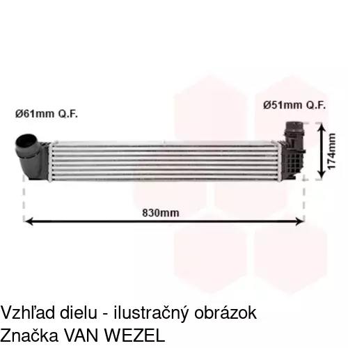 Chladiče vzduchu (Intercoolery) 6014J81X /POLCAR/ - obr. 2