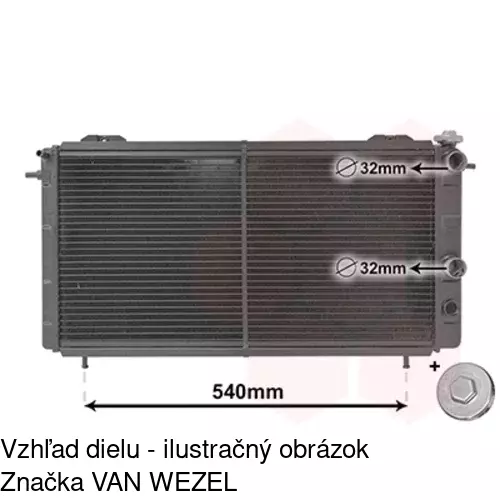 Chladiče vody 602508A1 /POLCAR/ - obr. 1