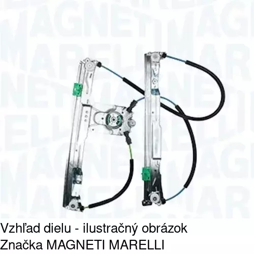 Mechanizmus sťahovania okna elektrický bez motora 6055PSG6 /POLCAR/ - obr. 2