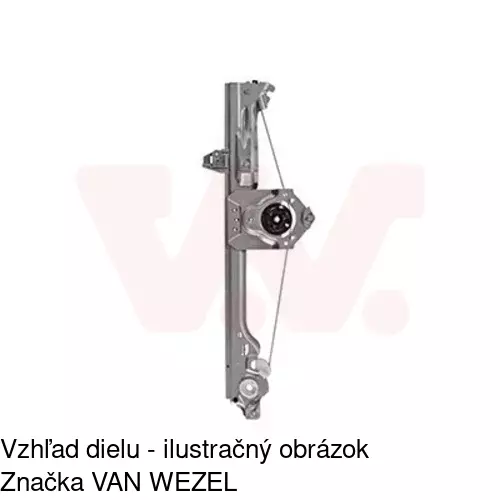 Mechanizmus sťahovania okna elektrický bez motora 6056PSG3 /POLCAR/ - obr. 4