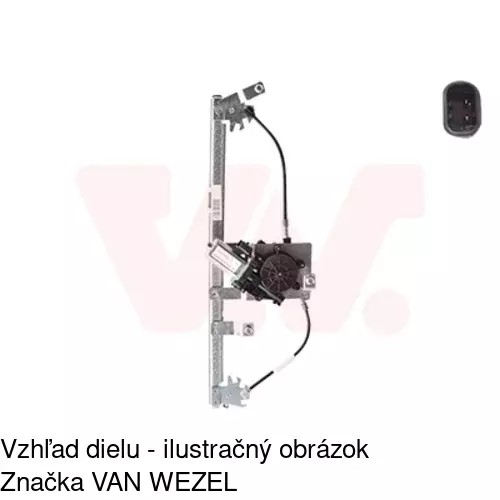Mechanizmus sťahovania okna elektrický bez motora 6056PSG4 /POLCAR/ - obr. 3