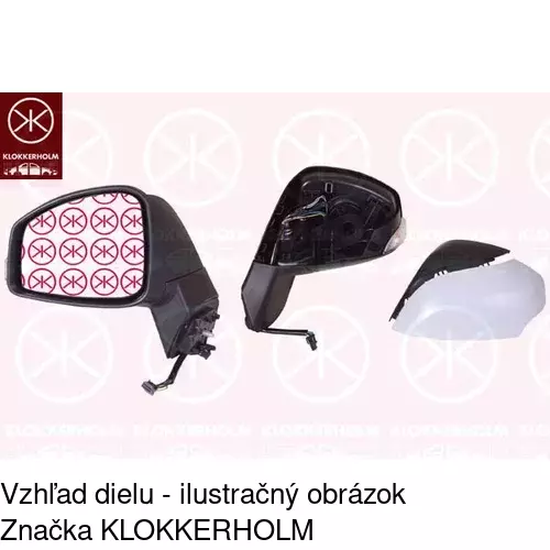 Sklo vonkajšieho zrkadla s držiakom 6073544M /POLCAR/ - obr. 5
