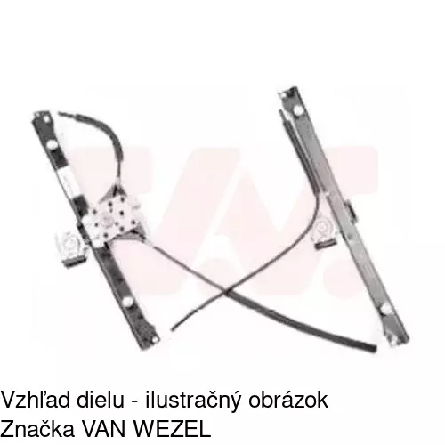 Manuálny mechanizmus okna dverí 6713PSM2 /POLCAR/ - obr. 4