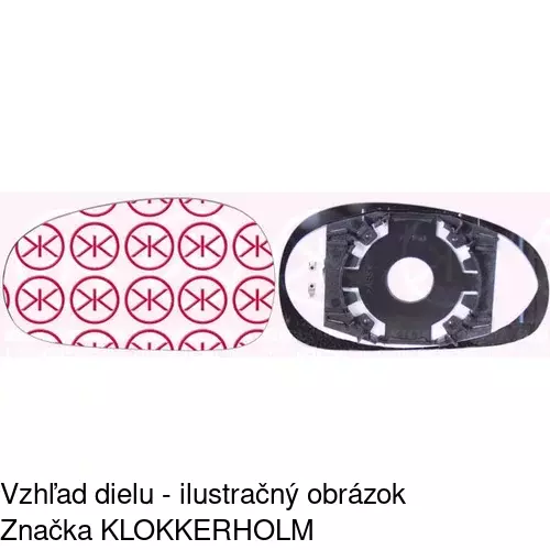 Sklo vonkajšieho zrkadla s držiakom 6726557E /POLCAR/ - obr. 4