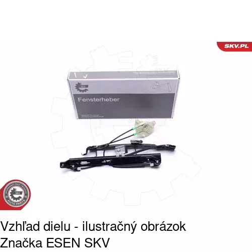 Mechanizmus sťahovania okna elektrický bez motora 6726PSG1 /POLCAR/ - obr. 3
