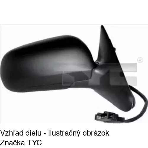 Sklo vonkajšieho zrkadla s držiakom 6913556E /POLCAR/ - obr. 2