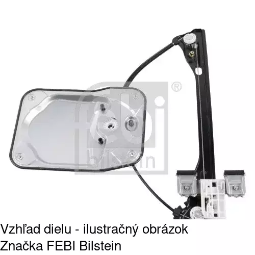 Mechanizmus sťahovania okna elektrický bez motora 6915PSG1 /POLCAR/ - obr. 3