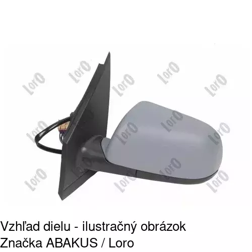 Sklo vonkajšieho zrkadla s držiakom 6922546E /POLCAR/ - obr. 1