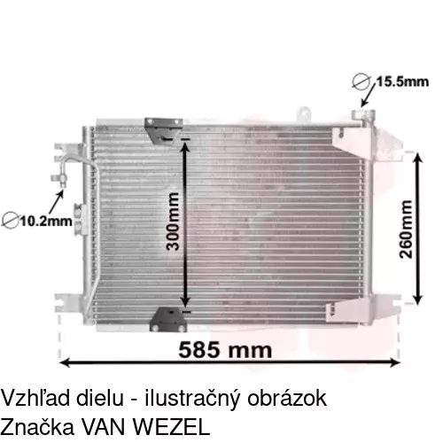 Chladiče klimatizácie 7424K8C1 /POLCAR/ - obr. 2