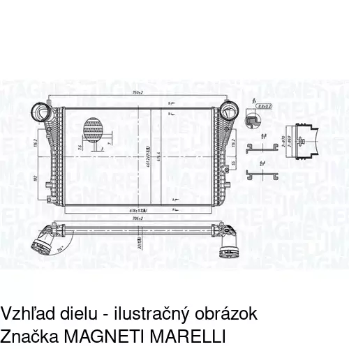 Chladiče vzduchu (Intercoolery) 9513J8-1 /POLCAR/