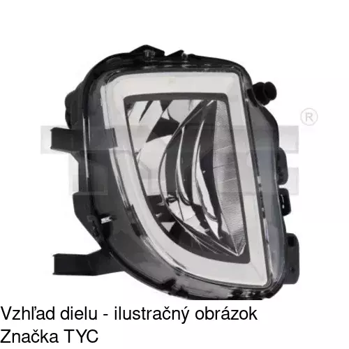 Hmlové svetlo - predné POLCAR 9518304E