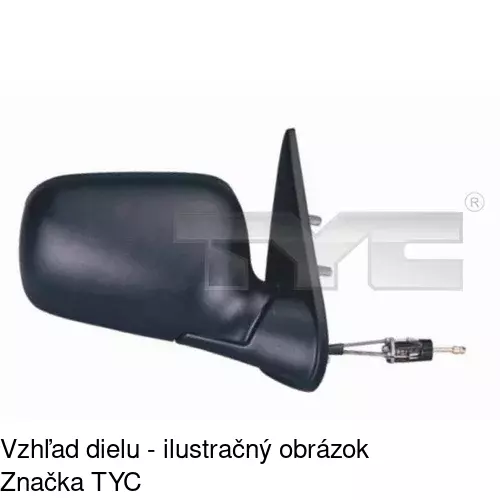 Sklo vonkajšieho zrkadla s držiakom 9524552E /POLCAR/ - obr. 2