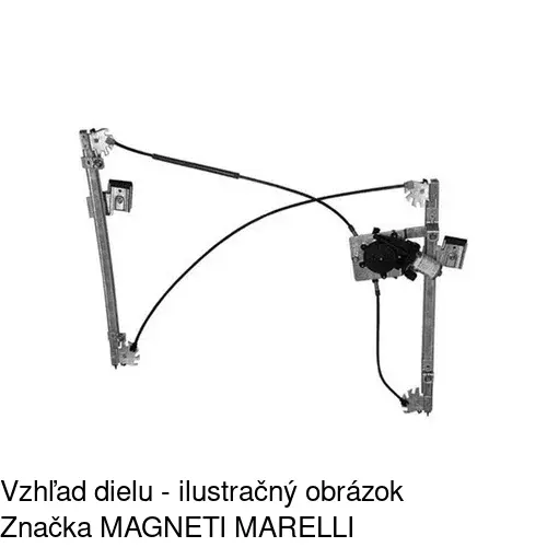 Mechanizmus sťahovania okna elektrický bez motora 9524PSG5 /POLCAR/ - obr. 3