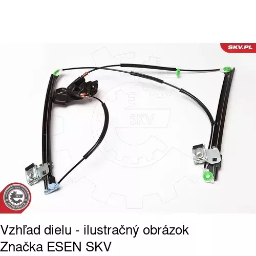 Manuálny mechanizmus okna dverí 9524PSM1A /POLCAR/ - obr. 3