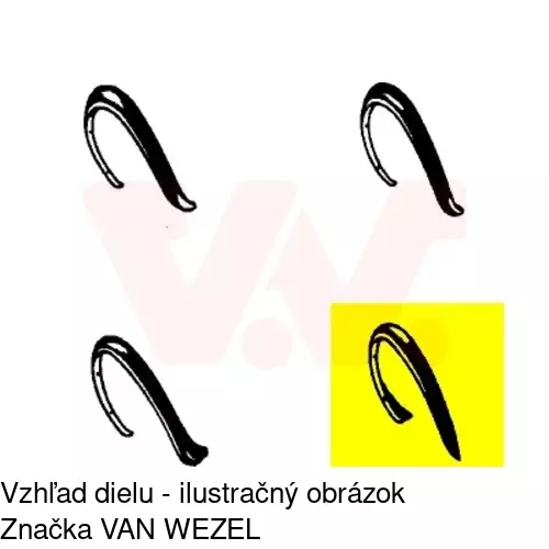 Lišta blatníka 953482-5 /POLCAR/ - obr. 2
